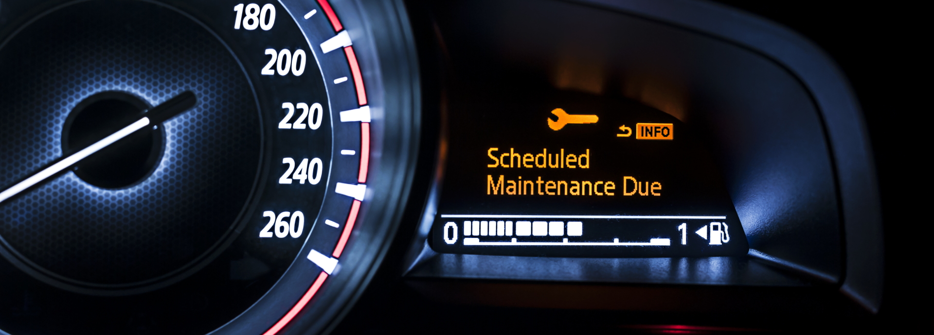 Scheduled Maintenance info in a car
