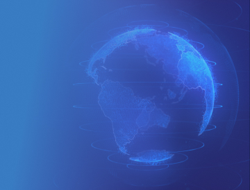 Group 343 Globe with data streams